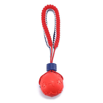 Interactive Dog Toy Ball Interactive Teether With Rope