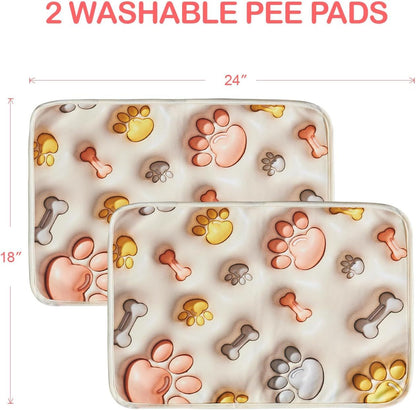 Qeils Reusable Puppy Pads Washable Pee Pads For Dogs