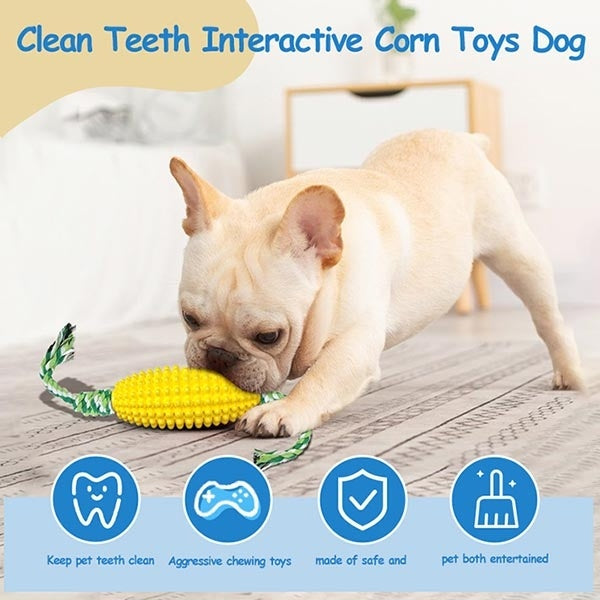 Puppy Toothbrush Clean Teeth Interactive Corn Toys