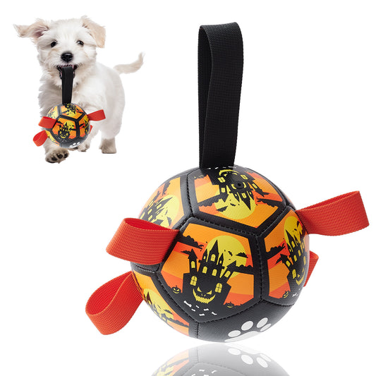 Interactive Dog Toys, Dog Soccer Ball With Straps