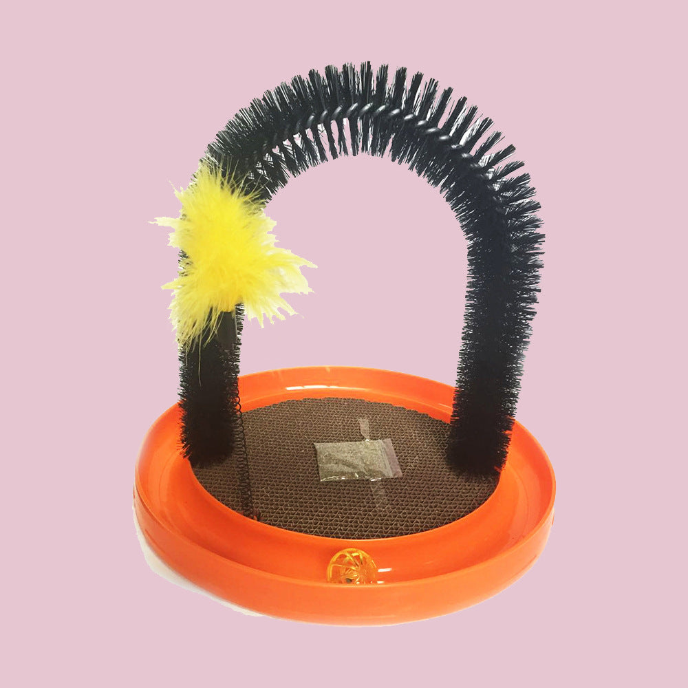 Multifunctional Pet Massage Arch Brush Cat Toy Scratching