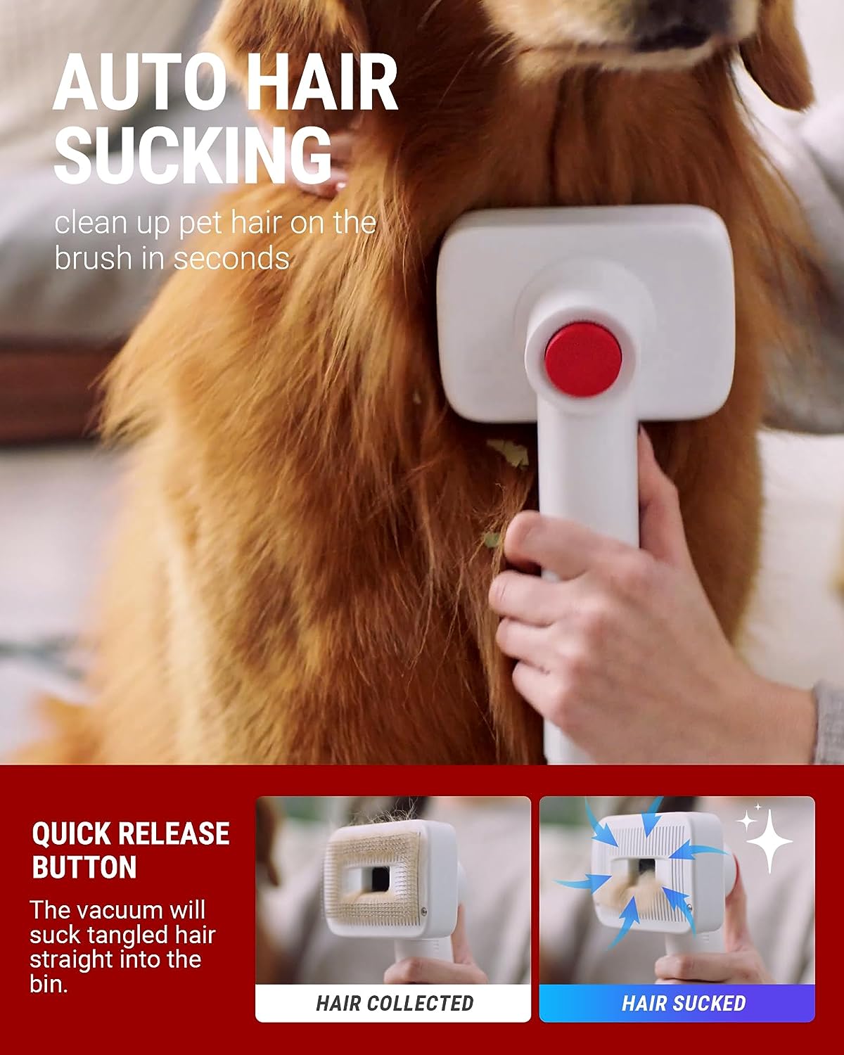 Pet Hair Vacuum For Shedding Grooming With Dog Clipper