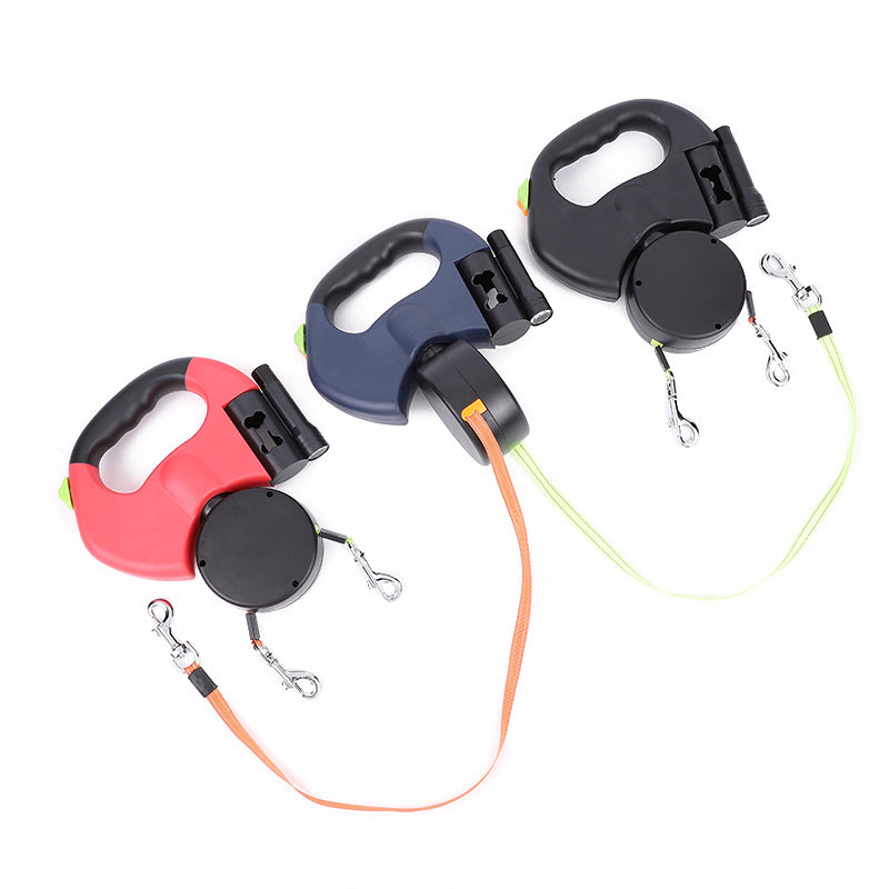 Retractable Dog Leash For Small Dogs Reflective Dual Pet Leash