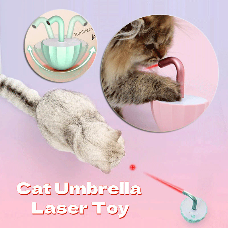 Cat Umbrella Laser Toy Interactive Kitten Automatic Pet Toy