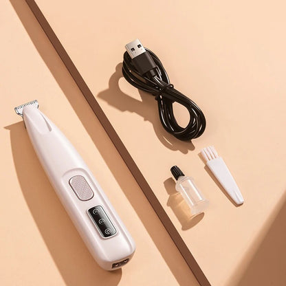 New Dog Paw Trimmer With LED Light Fully Pet Hair Trimmer