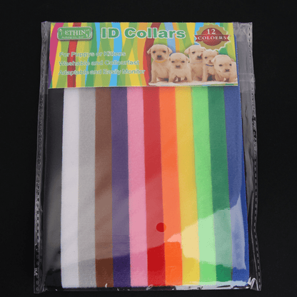 12 Color Velcro Puppy ID Bands