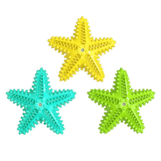 Starfish Toothbrush Dog Chew Toy