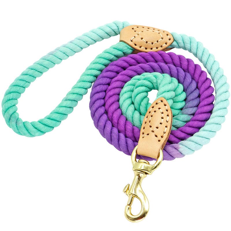 5ft Multi-color cotton pet long leash dog leash