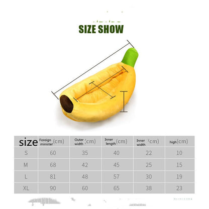 Banana Shaped Dog Bed