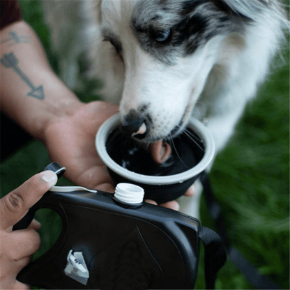 4 in 1 Retractable Dog Leash With Collapsible Bowl