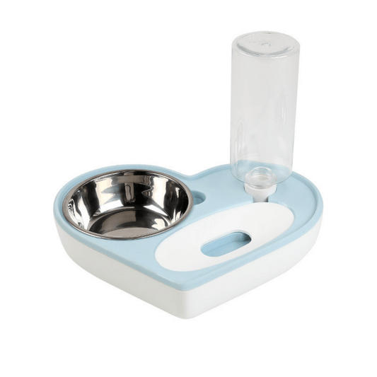 500ml 2-in-1 Heart Shaped Dog Food and Water Bowl