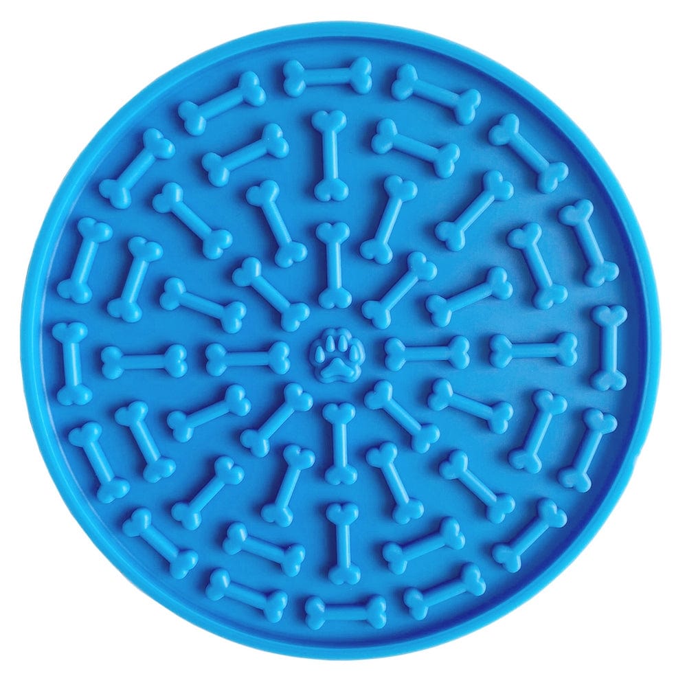 Circle Bone Print Dog Licking Mat