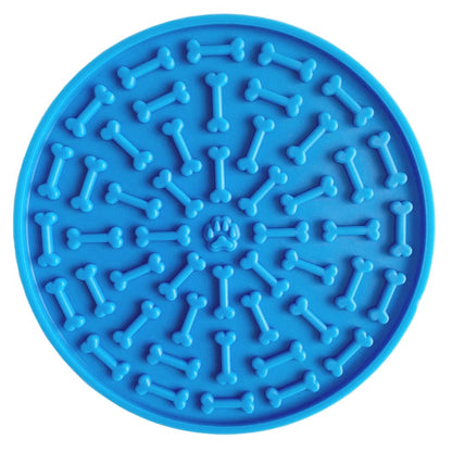 Circle Bone Print Dog Licking Mat