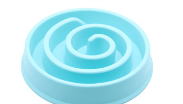 Spiral Print Slow Feeder Dog Bowl