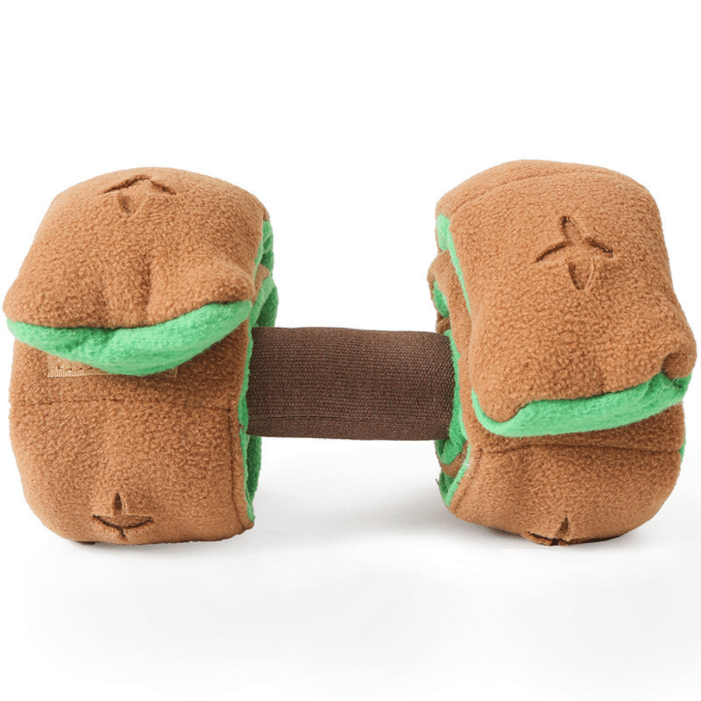 Plush Dumbbell Treat Snuffle Dog Toy