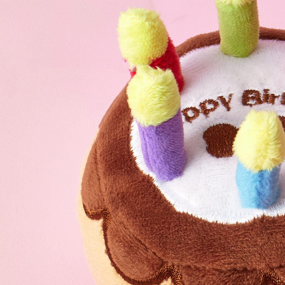 Plush Happy Birthday Cake Dog Squeaky Toy