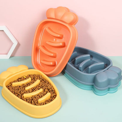 Carrot Shaped Slow Feeder Bowl