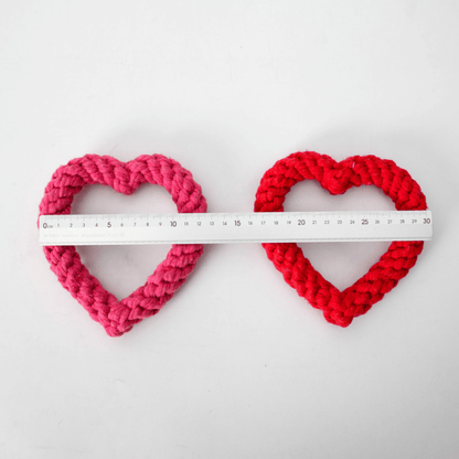 Cotton Heart Shaped Rope Dog Toy