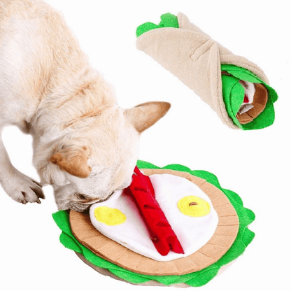 Pet Dog Snuffle Mat Pet Sniffing Training Toy Thin Burrito Design Blanket Fleece Pads Dog Mat Relieve Stress Dog Play Puzzle Toy