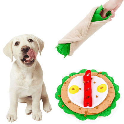 Pet Dog Snuffle Mat Pet Sniffing Training Toy Thin Burrito Design Blanket Fleece Pads Dog Mat Relieve Stress Dog Play Puzzle Toy