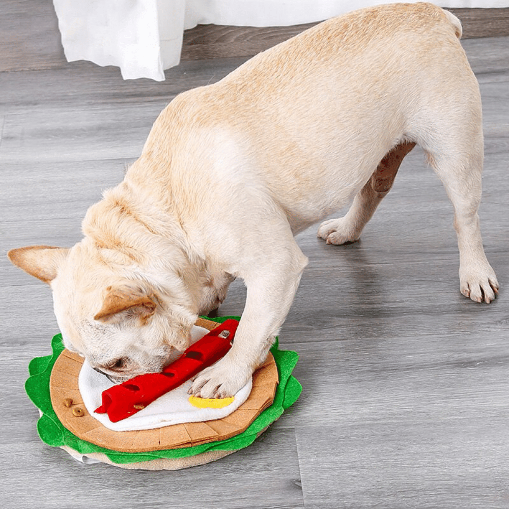 Pet Dog Snuffle Mat Pet Sniffing Training Toy Thin Burrito Design Blanket Fleece Pads Dog Mat Relieve Stress Dog Play Puzzle Toy
