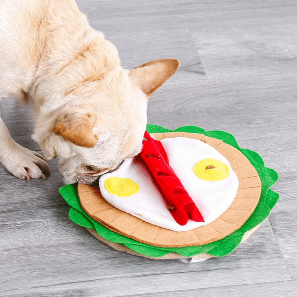 Pet Dog Snuffle Mat Pet Sniffing Training Toy Thin Burrito Design Blanket Fleece Pads Dog Mat Relieve Stress Dog Play Puzzle Toy