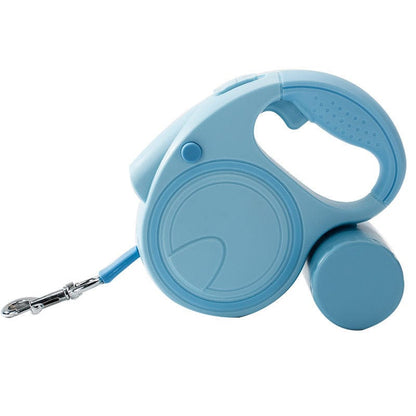 3 in 1 Retractable Dog Leash With Flashlight and Waste Bag Dispenser