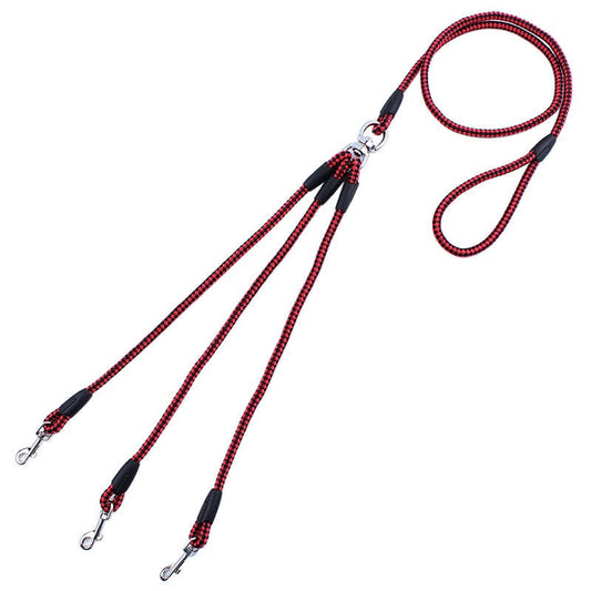 Dual Color 3 Way Adjustable Dog Rope leash
