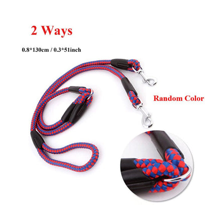 Dual Color 3 Way Adjustable Dog Rope leash