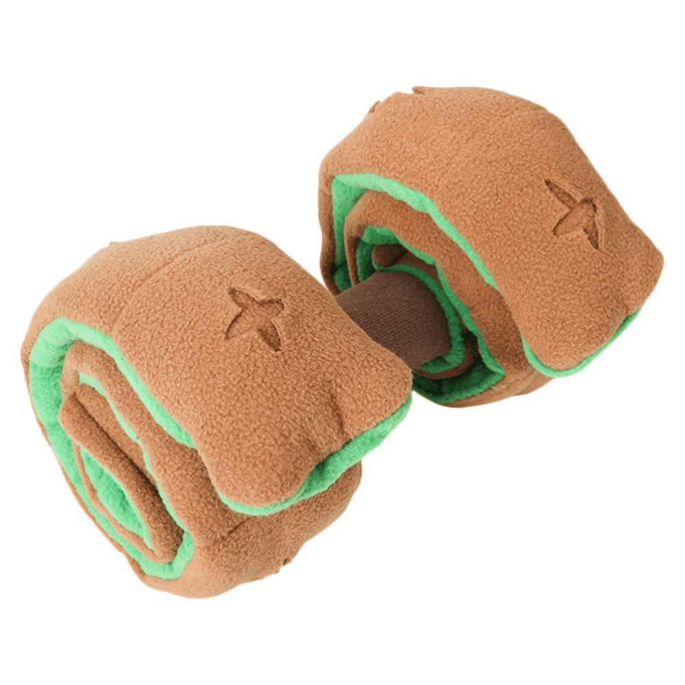 Plush Dumbbell Treat Snuffle Dog Toy
