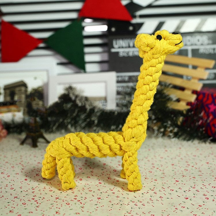 Simulation woven animal cotton rope chewing teeth dog toy