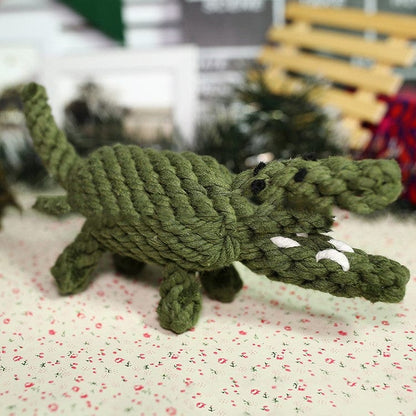 Simulation woven animal cotton rope chewing teeth dog toy