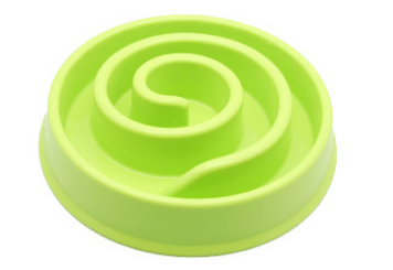 Spiral Print Slow Feeder Dog Bowl