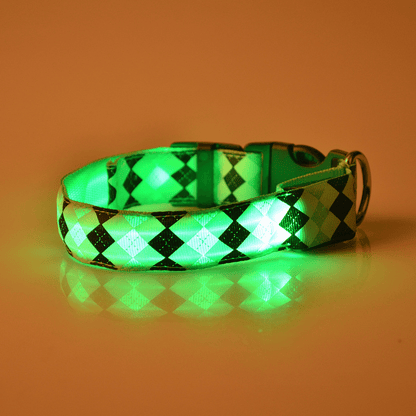 USB Rechargeable LED Flashing Nylon Dog Collar