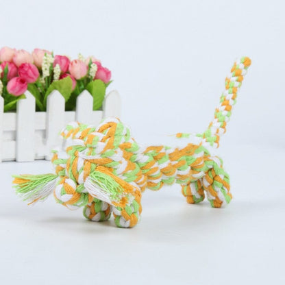 Simulation woven animal cotton rope chewing teeth dog toy