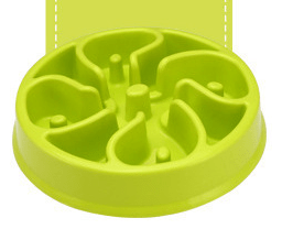 Spiral Print Slow Feeder Dog Bowl