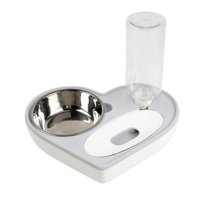 500ml 2-in-1 Heart Shaped Dog Food and Water Bowl