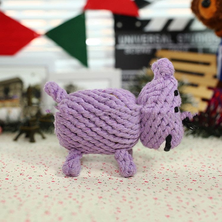Simulation woven animal cotton rope chewing teeth dog toy
