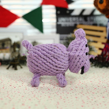 Simulation woven animal cotton rope chewing teeth dog toy