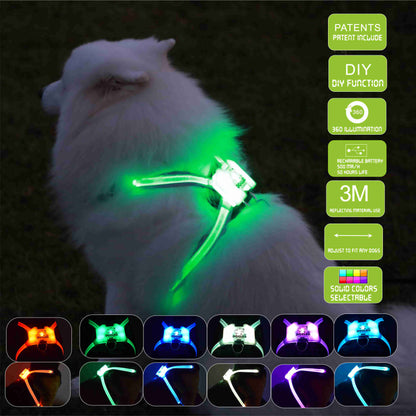 LED Rechargeable Dog Harness