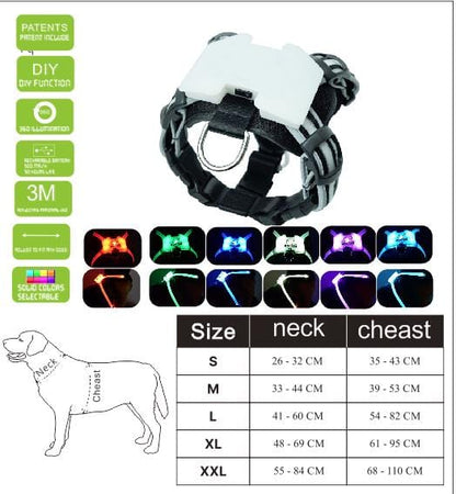 LED Rechargeable Dog Harness