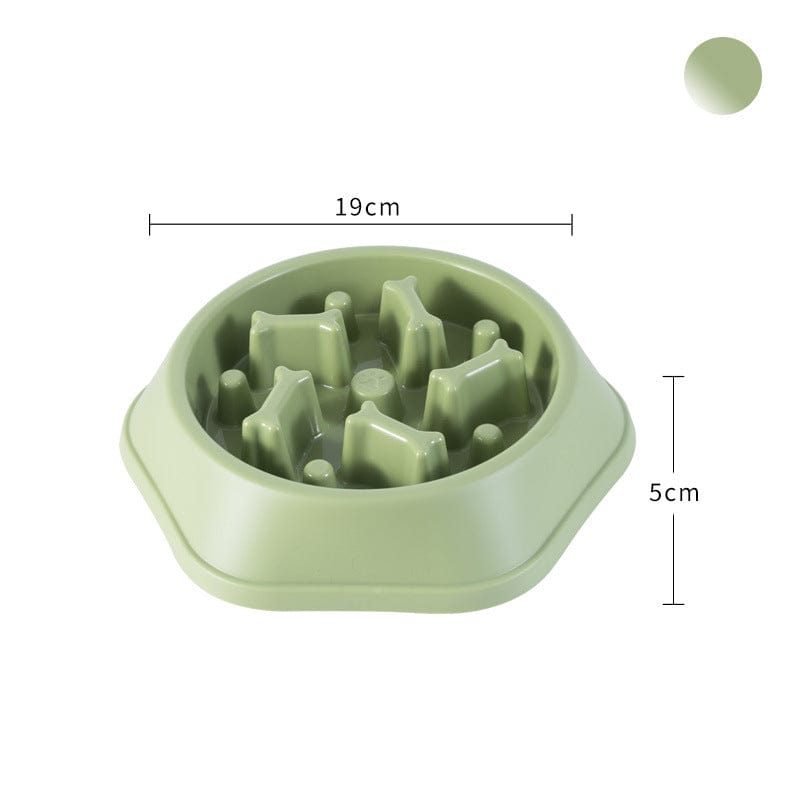 Bone Pattern Slow Feeder Dog Bowl