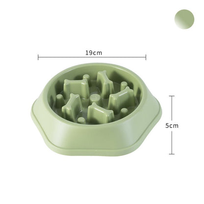 Bone Pattern Slow Feeder Dog Bowl