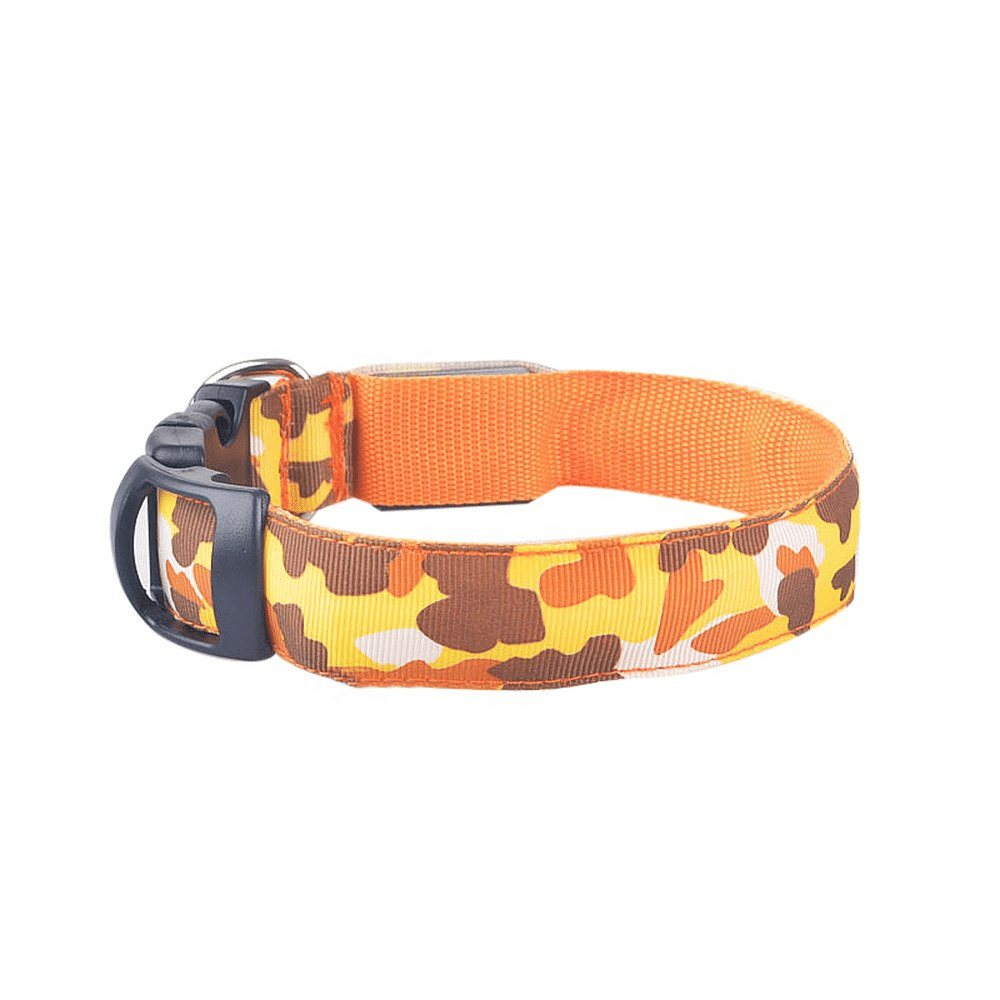 USB Rechargeable LED Flashing Nylon Dog Collar