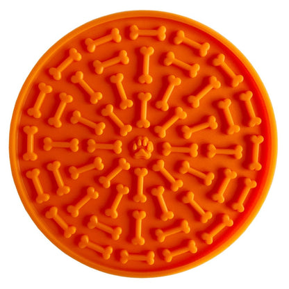 Circle Bone Print Dog Licking Mat