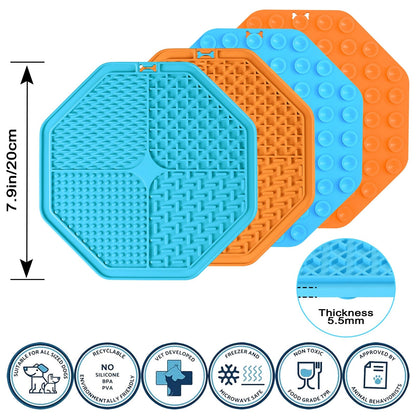 Pet 4 In 1 Silicone Slow Food Bowl With Suction Pad