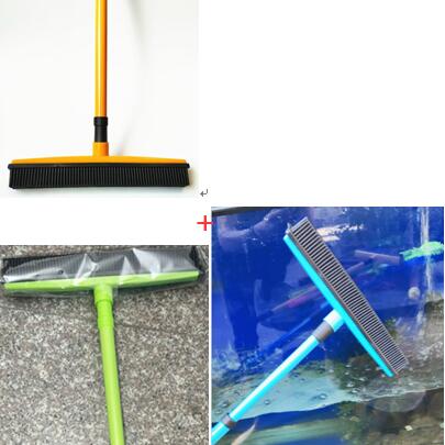 Rubber Bristle Dog Hair Broom