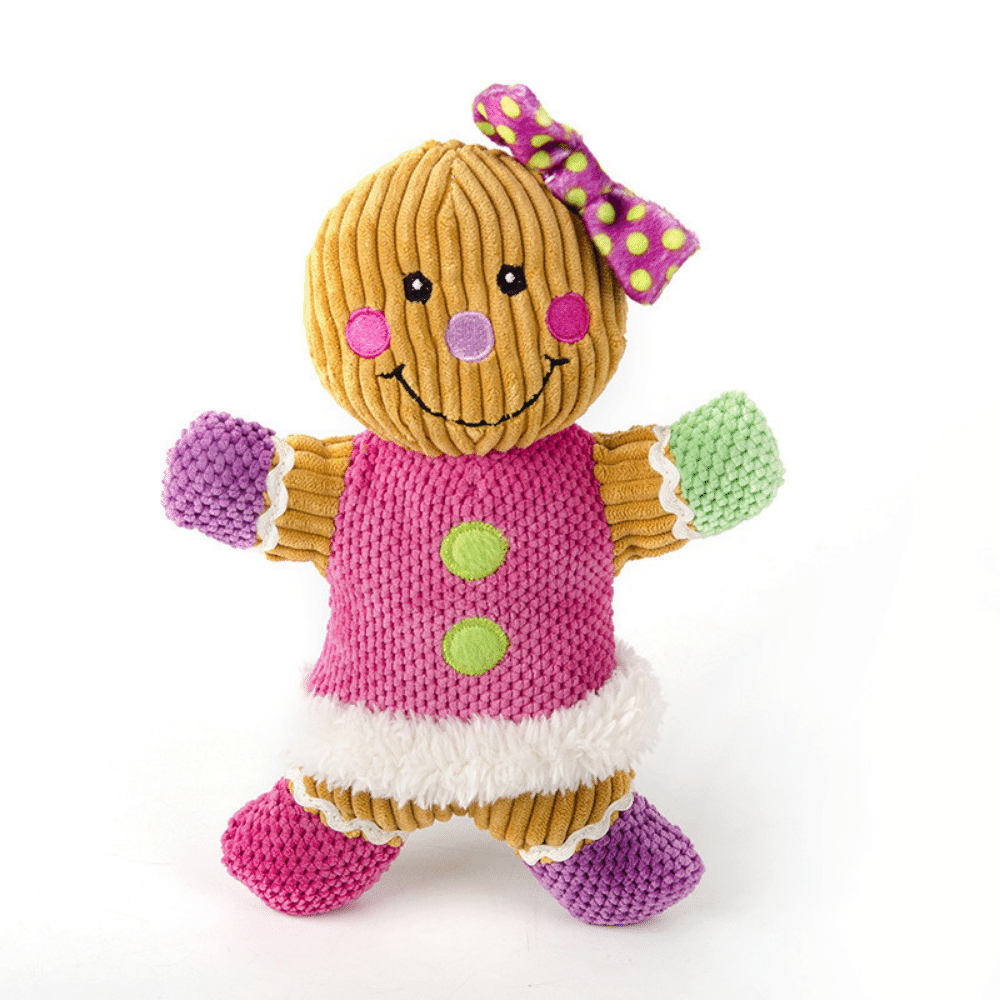 9in Plush Gingerbread Squeaky Dog Toy