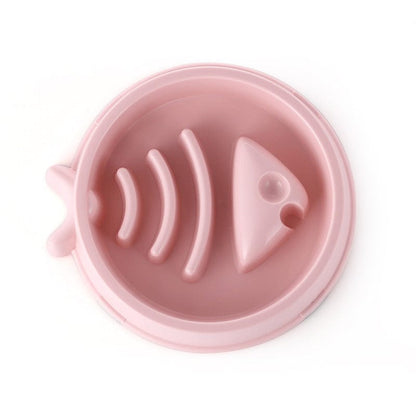 Fish Bone Slow Feeder Dog Bowl