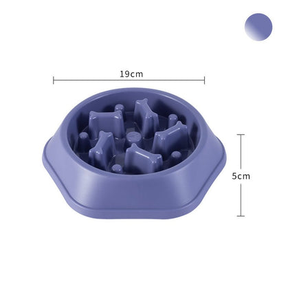 Bone Pattern Slow Feeder Dog Bowl